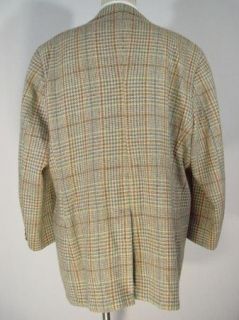Vintage 60s Palm Beach Blazer Hunting Wool Tartan Plaid Suit Jacket Coat Sz 48  