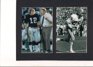 Oakland Raiders John Madden Kenny Stabler and Fred Biletnikoff Game Matted Pics  