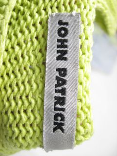 John Patrick Lime Green Sweater Cardigan Set Sz M  