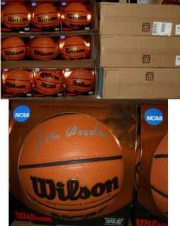 John Wooden Signed Autographed NCAA Ball Basketball  