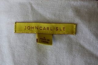 John Carlisle Raw Edged Designer Jacket Blazer Yellow Green Large  