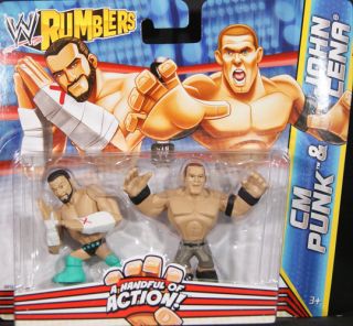 Cm Punk John Cena WWE Rumblers Toy Wrestling Action Figures  