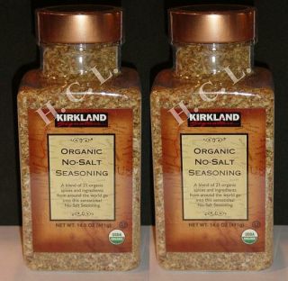 2 x Kirkland Signature ORGANIC NO SALT Seasoning NEW  