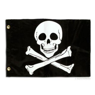 Jolly Roger Pirate Flag 12" x 18" New Skull Crossbones  