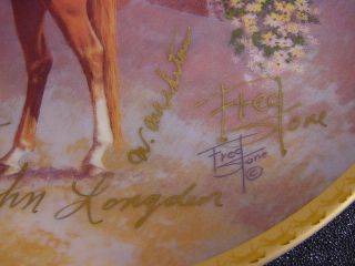 Fred Stone Horse Plate The American Triple Crown 1937 1946 Signed RARE  