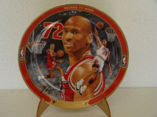 Michael Jordan Collector Plate "Record 72 Wins" Free Shipping  