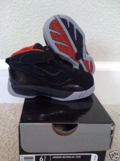 New Nike Jordan Schoolin Baby Kids Shoes Black Size 3 7  
