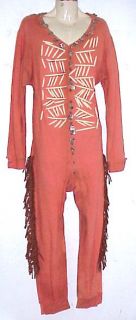 INDIAN FRINGED OUTFIT RARE LONGJOHN DECORATED BEADED  