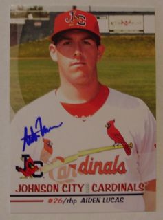 Aiden Lucas Autograph 2010 Johnson City Cardinals Card  
