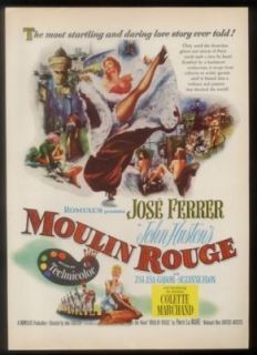 1953 Jose Ferrer Moulin Rouge Movie Promo Print Ad  