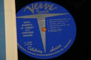 Jonathan Winters Verve Great Moments of Comedy Record  