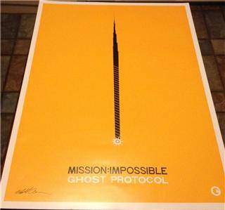 Mission Impossible 4 Ghost Protocol Original Rolled Mint Movie Poster Tom Cruise  