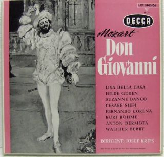 Mozart Don Giovanni Josef Krips Vienna 1955 Recoring Decca LXT 5103 06 Hi Fi  