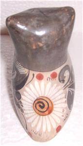 Tonala Mexican Handpainted Owl Folk Art Pottery  