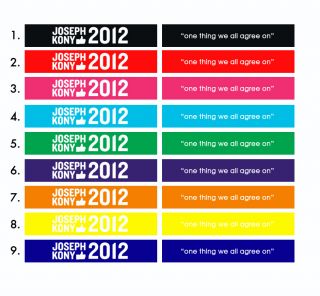 5 Silicone Wristbands Bands for Joseph Kony 2012 One Thing We All Agree On  