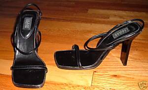 Joyce Leslie Black Stiletto Heels Sandals Shoes 7 1 2  
