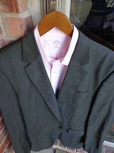 Joseph A Bank Brown 2 Btn Wool Mens Blazer Jacket Sport Suit Coat 44L Long Tall  