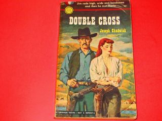 Double Cross Joseph Chadwick Gold Medal 1952 Western Vintage Paperback  