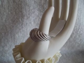 Judith Ripka Diamonique Sculpted Dome Band Ring Size 6  