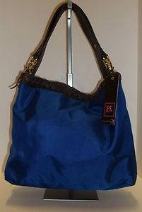 JPK PARIS 75 Blue Nylon Sasha Hobo Handbag  