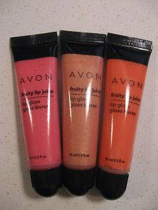 Avon "Fruity Lip Juice" Lip Gloss Lot of 3 Different Flavors New Product  