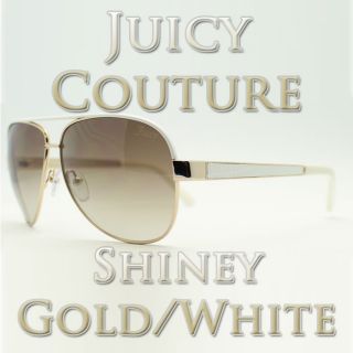 Juicy Couture Regal s Shiny Gold White Sunglasses New Genuine  