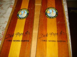 Vintage Dick Pope Jr Water Skis Cypress Gardens Skis Patent 3 102