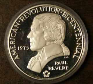 1975 Paul Revere Silver Bicentennial Proof Medal C
