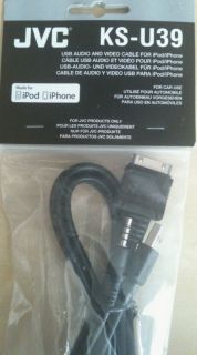 Original JVC KS U39 USB Audio Video Cable iPod iPhone