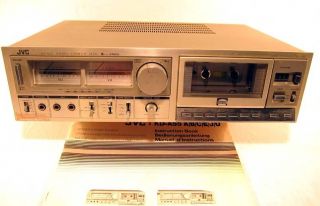 JVC KD A55 Single Stereo Cassette Deck Tape Player Recorder W/ Manual