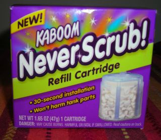 Brand NEW Box Kaboom Never Scrub Refill Cartridge NIB wont hurt tank