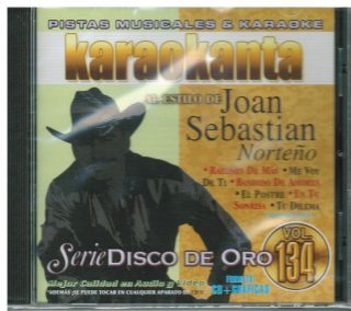 Karaoke Y Pistas Musicales CD New Vol 134 Al Estilo Joan Sebastian