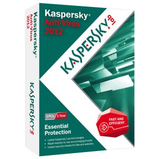 Kaspersky Anti Virus 2012 Retail Full Version for Windows BRAND NEW