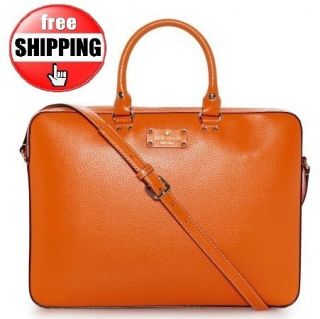 Kate Spade $395 00 Wellesley Leather Tanner Laptop Bag Case Briefcase