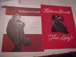 Old Katharine Cornell Theater Theatre Play Programs