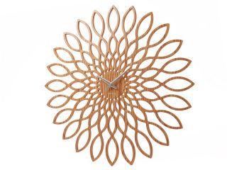 Karlsson Giant Wall Clock MDF Wood Sunflower Design, Measures 23.5 in