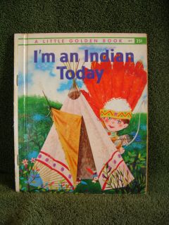 An Indian Today Little Golden Book #425 1961 Kathryn Hitte William