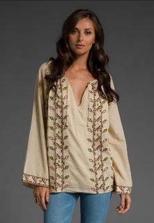 New $125 Winter Kate Nicole Richie Seaturtle Cotton Embroidered Tunic