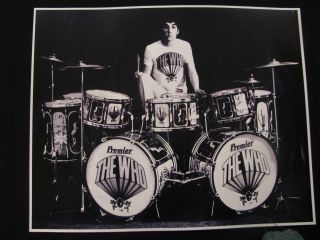 60s THE WHO KEITH MOON PLAYING PREMIER DOUBLE BASS DRUM KIT PICTURES