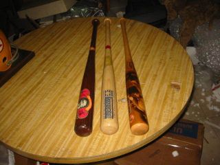 Babe Ruth Ty Cobb George Kell Cooperstown Full Sized Baseball Bats x 3