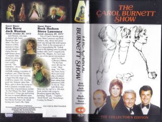 VHS Carol Burnett Show 2 Episodes Ken Berry Steve Lawrence Rock Hudson