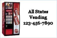 12 Laminated Custom Business ID Vending Labels Coke 2