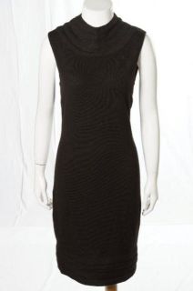 Kenneth Cole $298 Black LBD Cozy Cashmere Knit Sleveless Sweater Dress