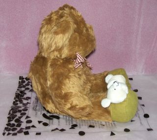 Teddy Bear Avon Praying Prays Talks Plush Stuffed Animal w Slippers 12