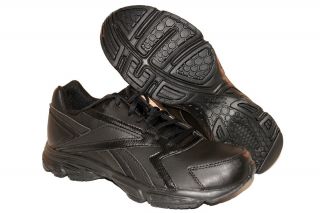 Reebok Kibo All Black Silver V57627 Leather Running Sneaker Mens