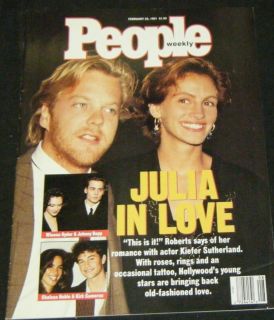 Kiefer Sutherland Julia Roberts in People Feb 25 1991