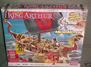 Mega Bloks 96120 Lego King Arthur Warship Attack Set