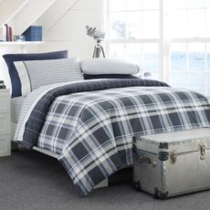 Comforter Set Nautica Hickory Cove 100 Cotton Blue Shades Size T TXL F