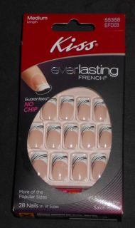 Look 3 Packs Kiss Everlasting French Nails 55358 EFD03 Medium Vows
