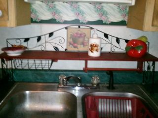 Over The Sink Kitchen Shelf w/Paper Towel Rack + other apple items